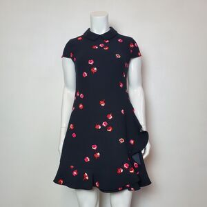 Kate Spade Black Pink Floral Mini Dress